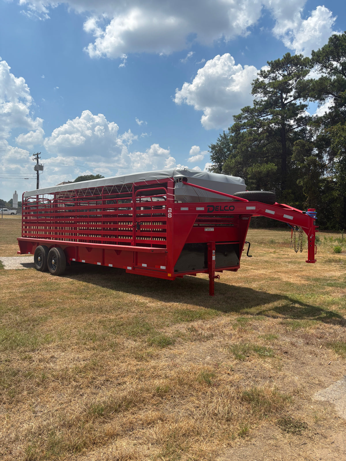 6'8" x 24' GN Cattle Stock Trailer Delco #B824