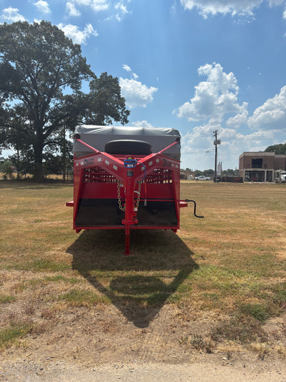 6'8" x 24' GN Cattle Stock Trailer Delco #B824