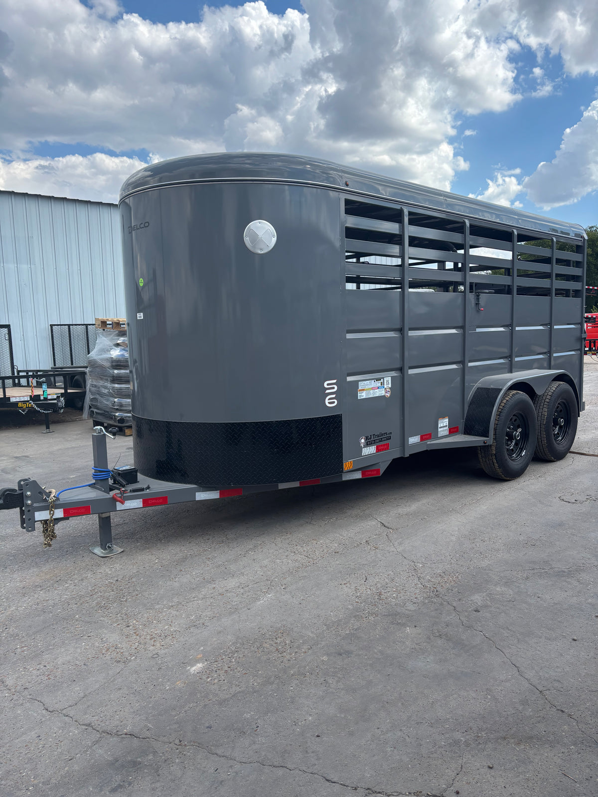 6' x 16' Cattle Stock Trailer Delco #S616
