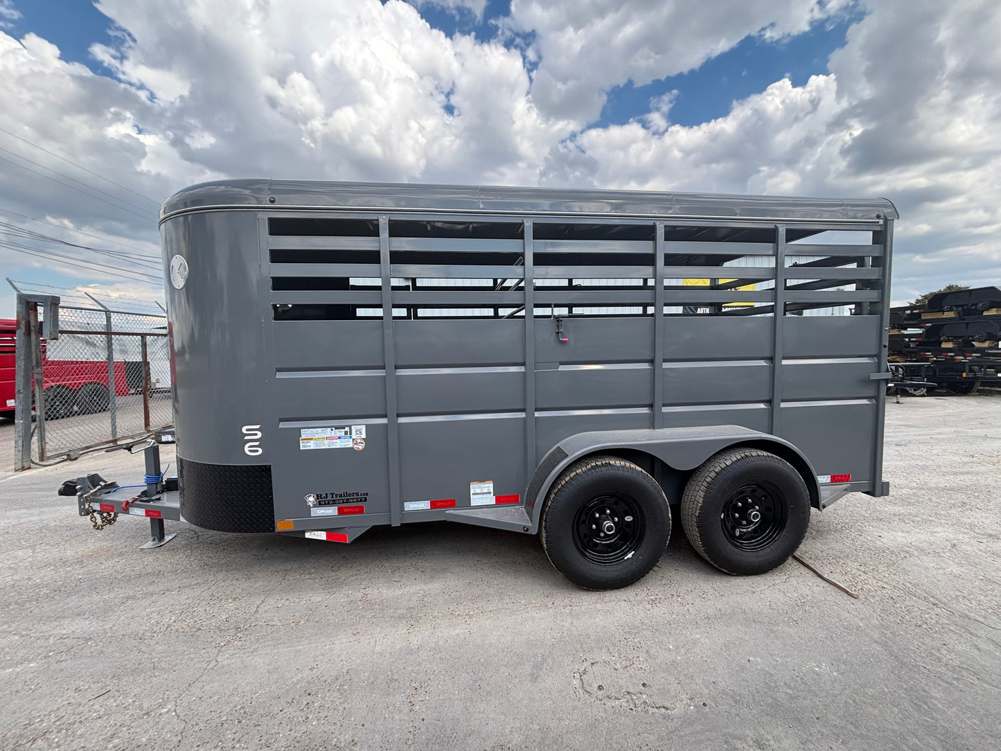 6' x 16' Cattle Stock Trailer Delco #S616