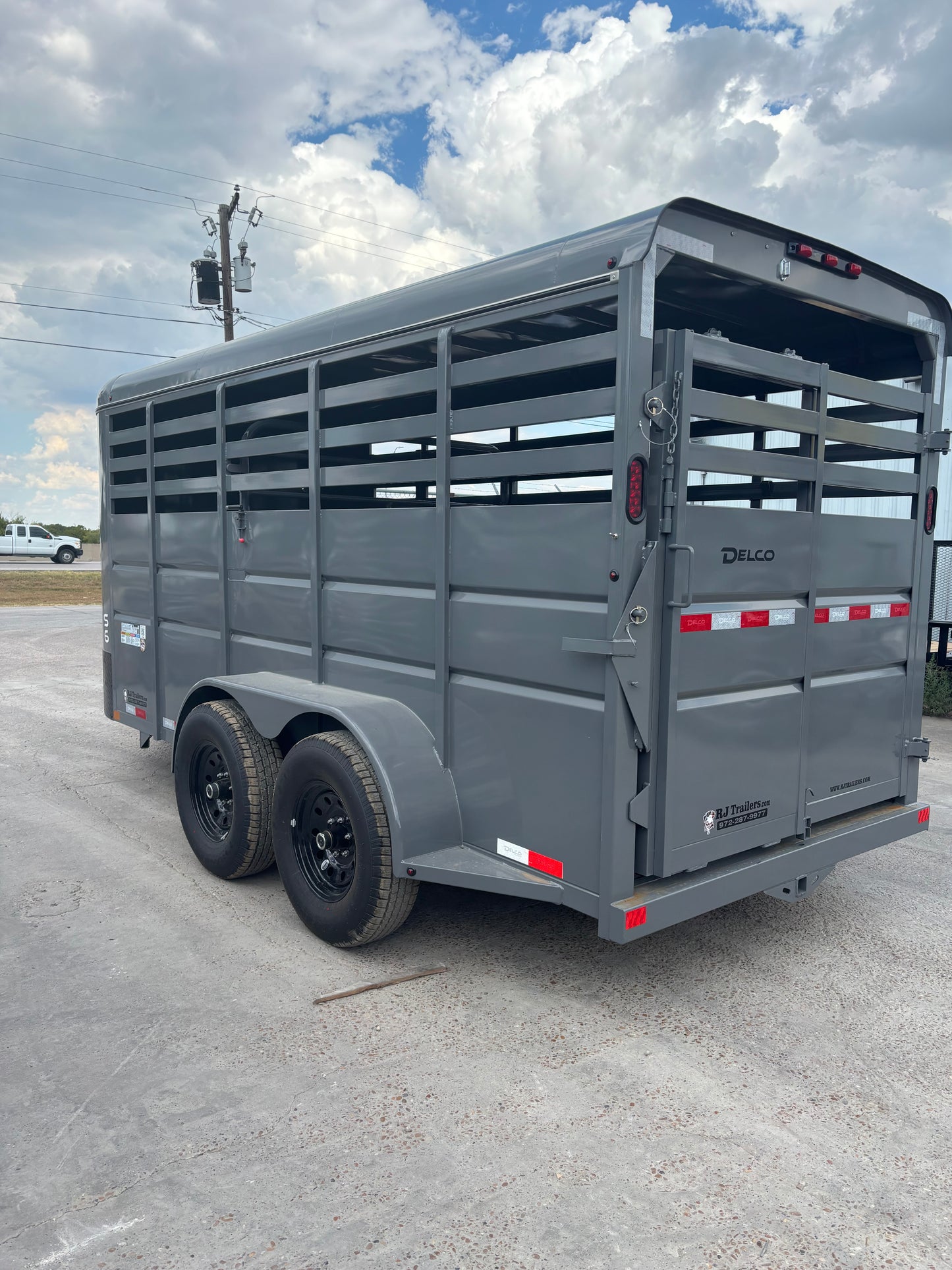 6' x 16' Cattle Stock Trailer Delco #S616