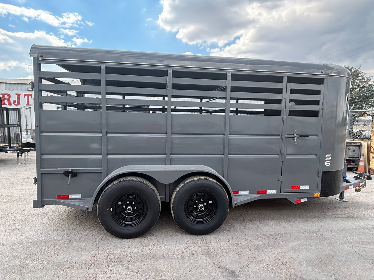 6' x 16' Cattle Stock Trailer Delco #S616