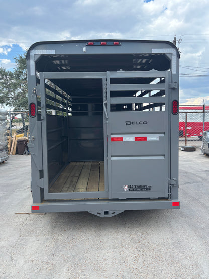 6' x 16' Cattle Stock Trailer Delco #S616