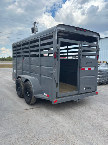 6' x 16' Cattle Stock Trailer Delco #S616