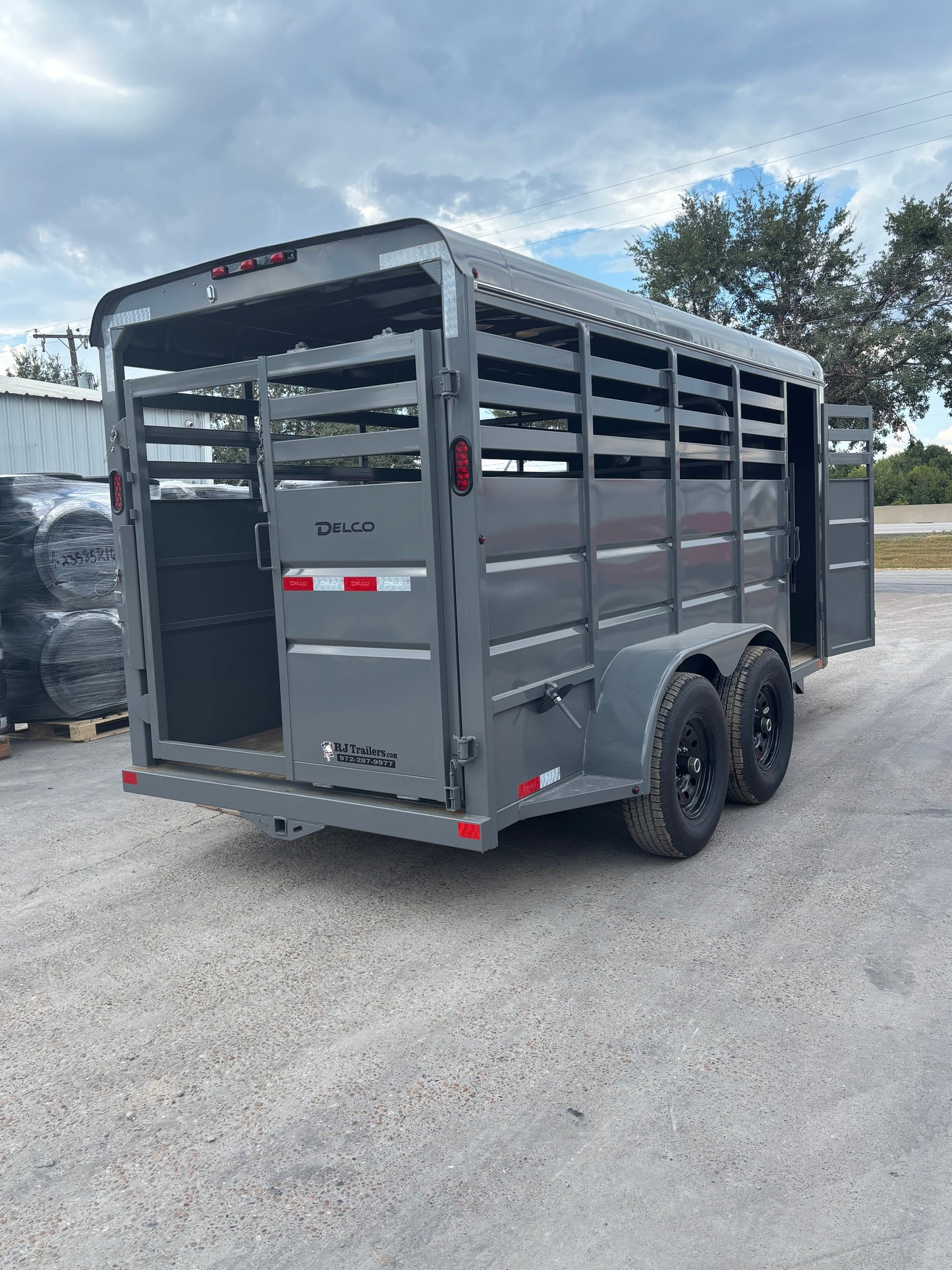 6' x 16' Cattle Stock Trailer Delco #S616