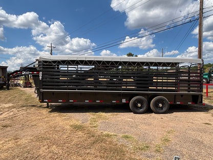 6'8" x 24' GN Cattle Stock Trailer Delco #B824