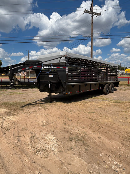6'8" x 24' GN Cattle Stock Trailer Delco #B824