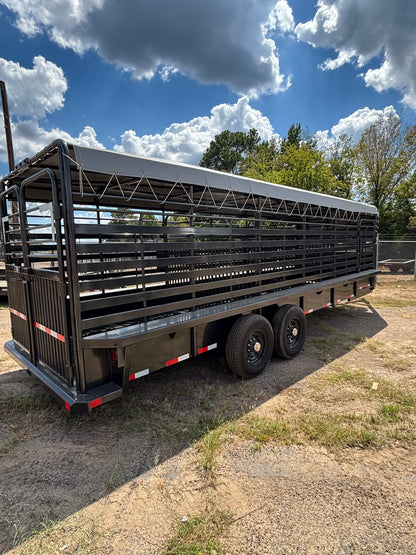 6'8" x 24' GN Cattle Stock Trailer Delco #B824