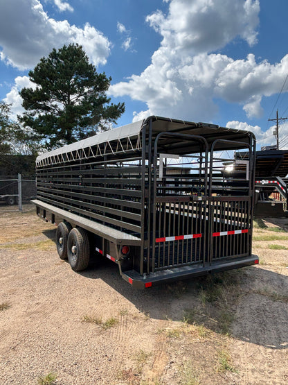 6'8" x 24' GN Cattle Stock Trailer Delco #B824