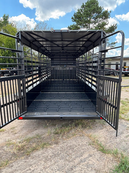 6'8" x 24' GN Cattle Stock Trailer Delco #B824