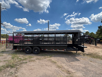 6'8" x 24' GN Cattle Stock Trailer Delco #B824
