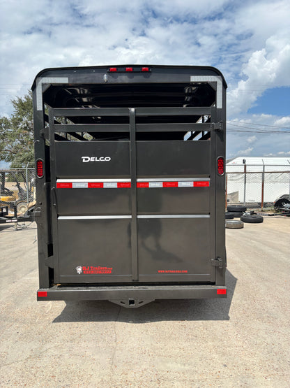6' x 16' 3 Horse Slant Trailer Delco #H616