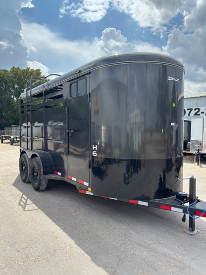 6' x 16' 3 Horse Slant Trailer Delco #H616
