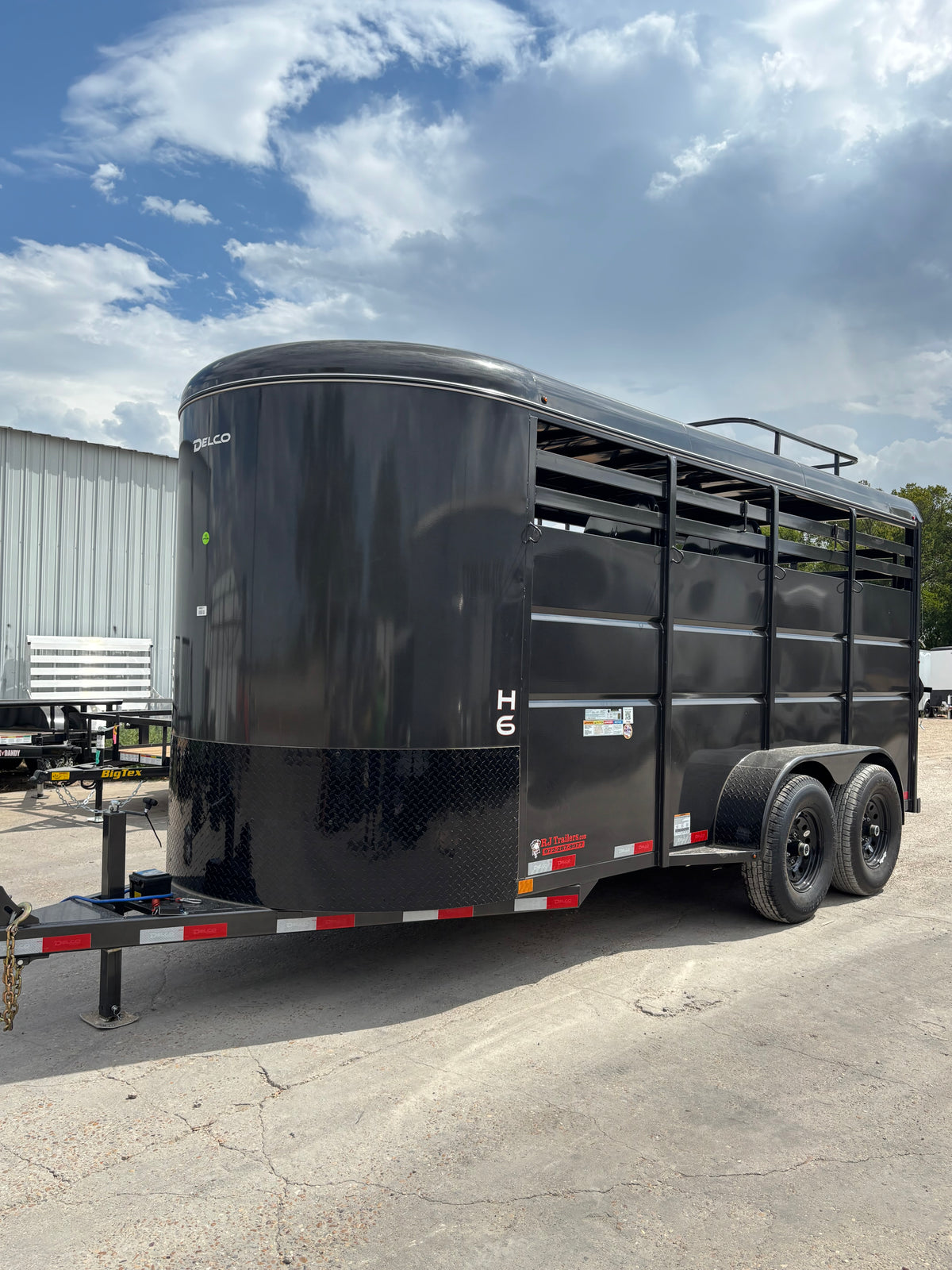 6' x 16' 3 Horse Slant Trailer Delco #H616