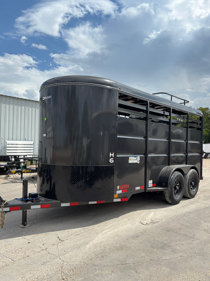 6' x 16' 3 Horse Slant Trailer Delco #H616