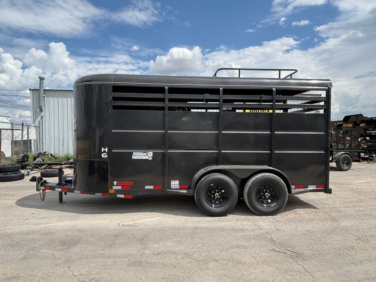 6' x 16' 3 Horse Slant Trailer Delco #H616