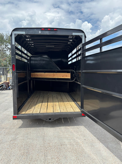 6' x 16' 3 Horse Slant Trailer Delco #H616