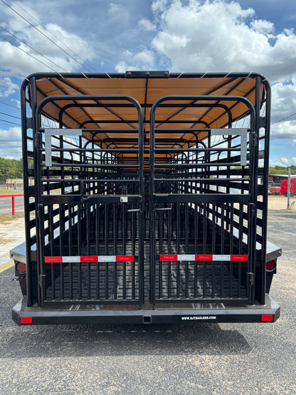 6'8" x 32' GN Cattle Stock Trailer Delco #B832