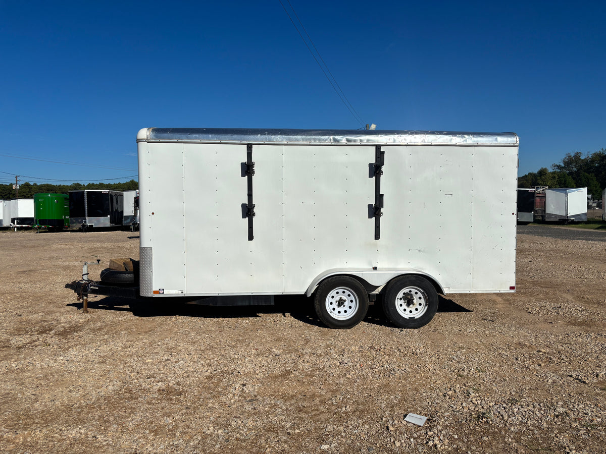 7 x 16' Hawkline Enclosed Trailer #17767 Used
