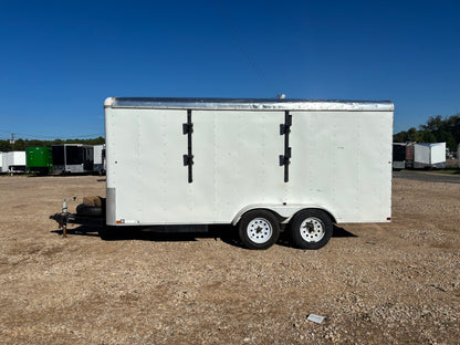 7 x 16' Hawkline Enclosed Trailer #17767 Used