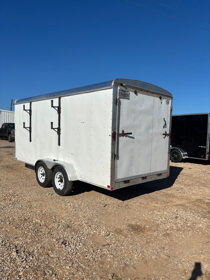 7 x 16' Hawkline Enclosed Trailer #17767 Used