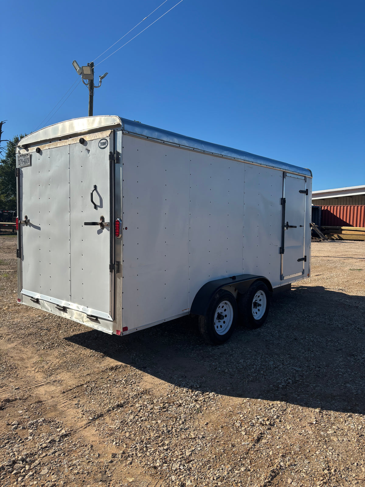 7 x 16' Hawkline Enclosed Trailer #17767 Used