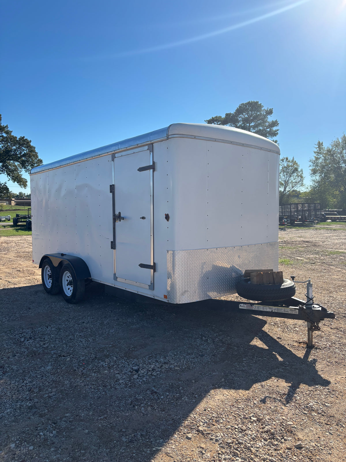 7 x 16' Hawkline Enclosed Trailer #17767 Used