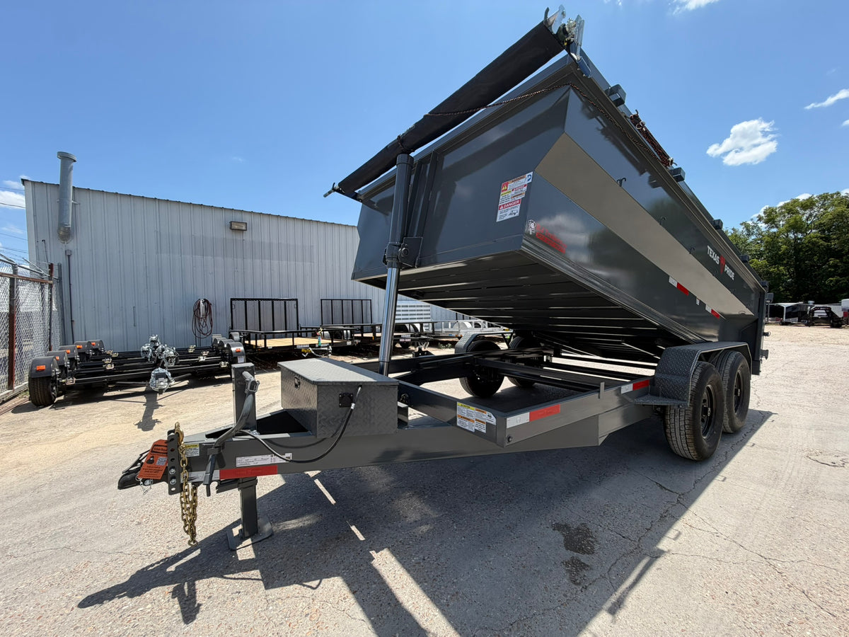 7 x 14' BP Dump Trailer Texas Pride #DT-7143-16KBP