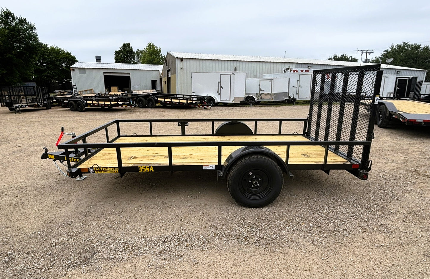 77" x 12' SA Utility Trailer Big Tex #35SA-12R1A-4PBK