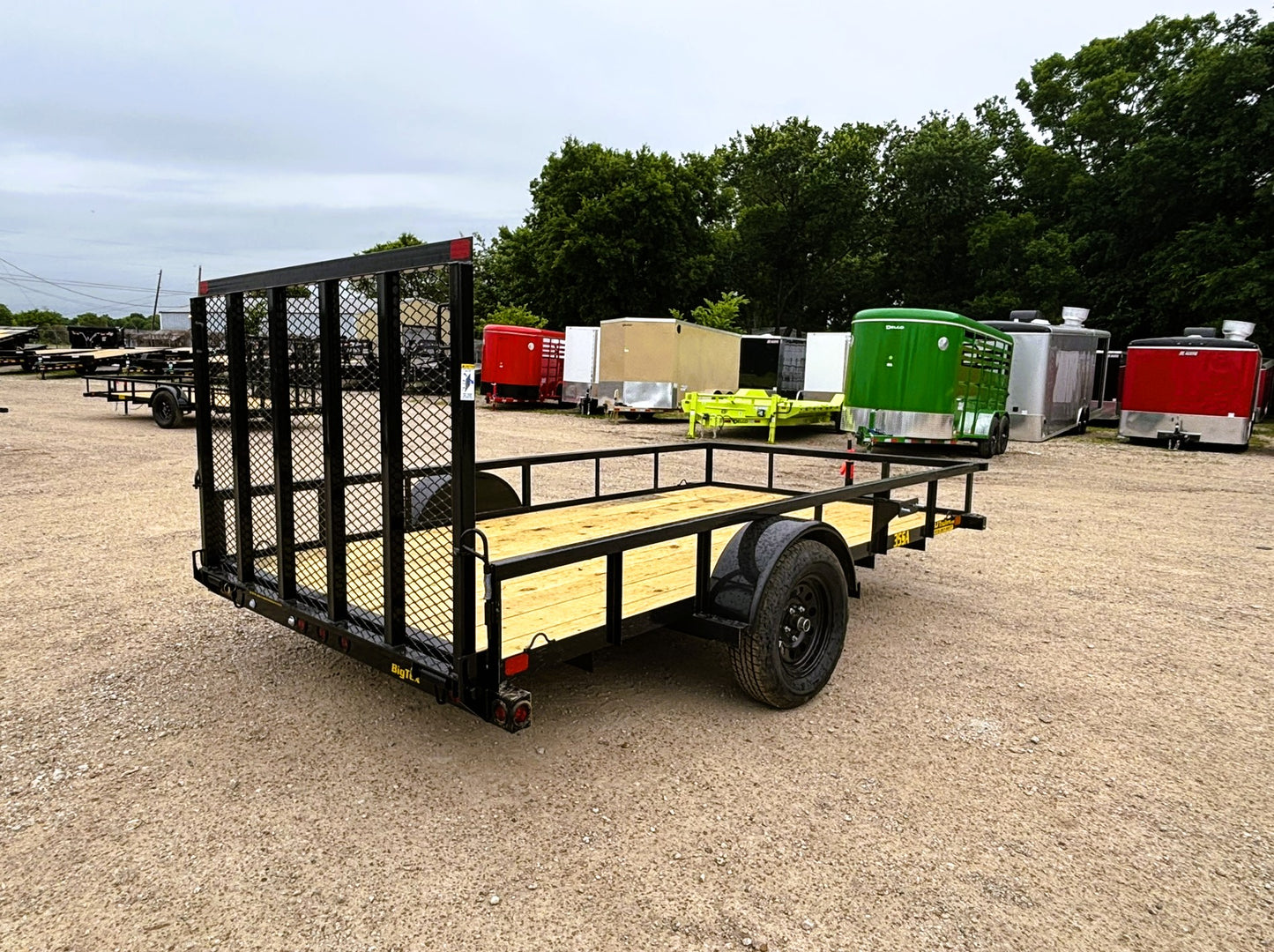 77" x 12' SA Utility Trailer Big Tex #35SA-12R1A-4PBK