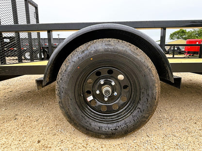 77" x 12' SA Utility Trailer Big Tex #35SA-12R1A-4PBK