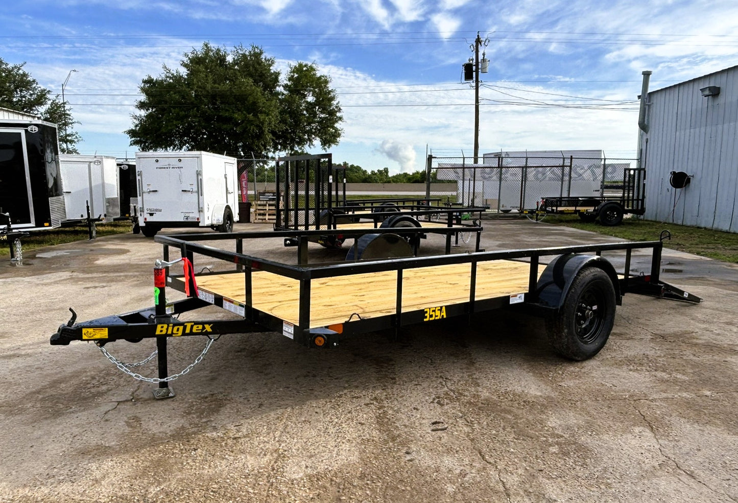 77" x 12' SA Utility Trailer Big Tex #35SA-12R1A-4PBK