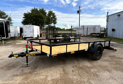 77" x 12' SA Utility Trailer Big Tex #35SA-12R1A-4PBK