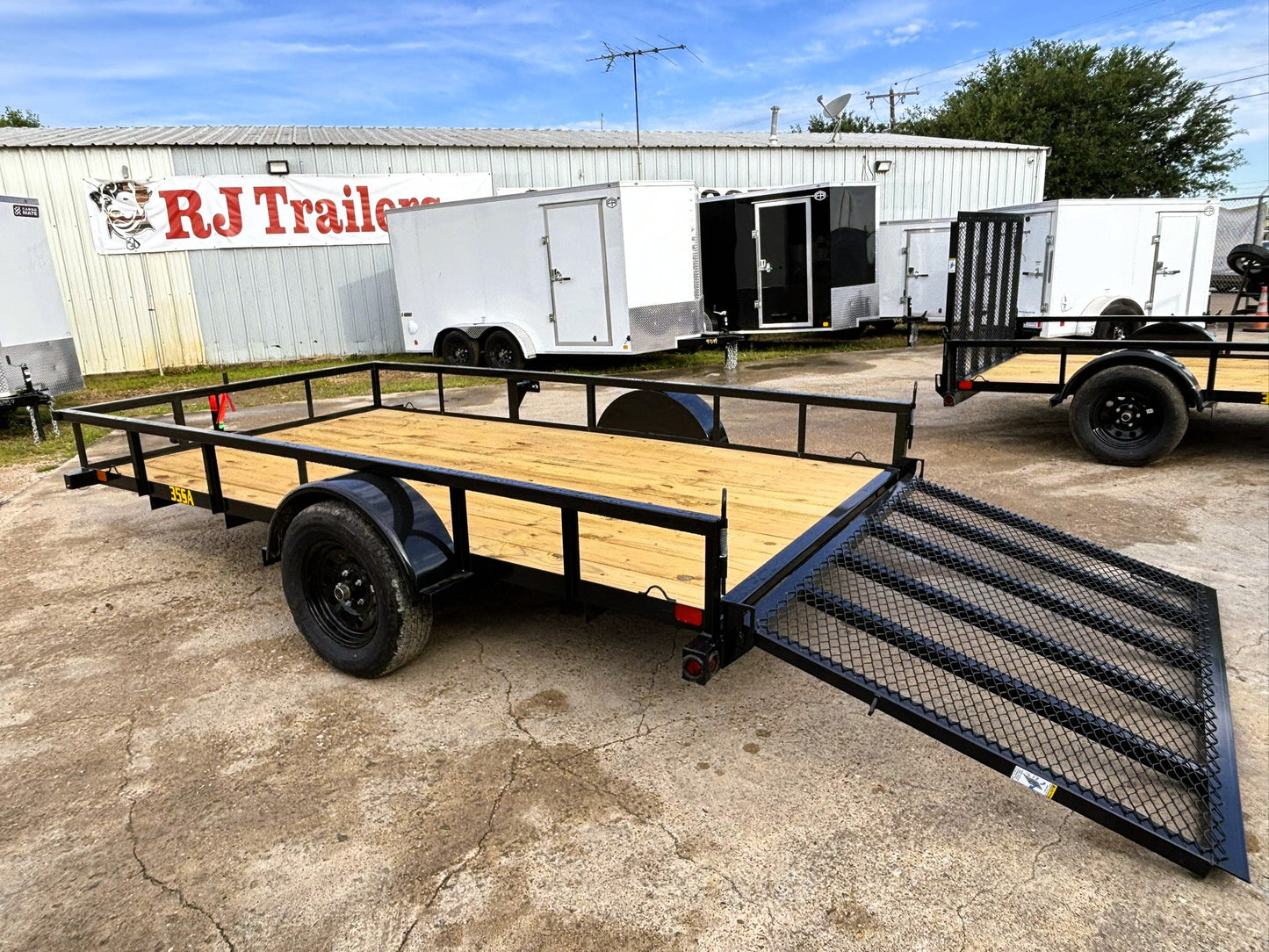 77" x 12' SA Utility Trailer Big Tex #35SA-12R1A-4PBK