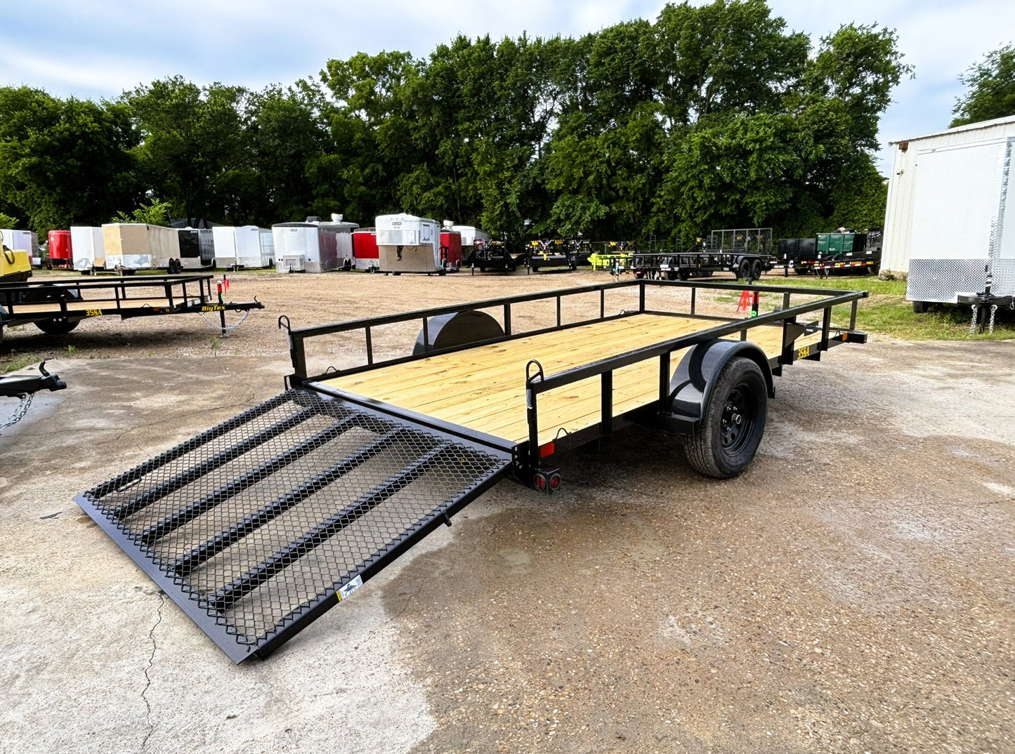 77" x 12' SA Utility Trailer Big Tex #35SA-12R1A-4PBK