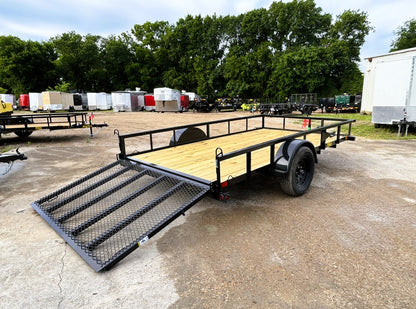 77" x 12' SA Utility Trailer Big Tex #35SA-12R1A-4PBK