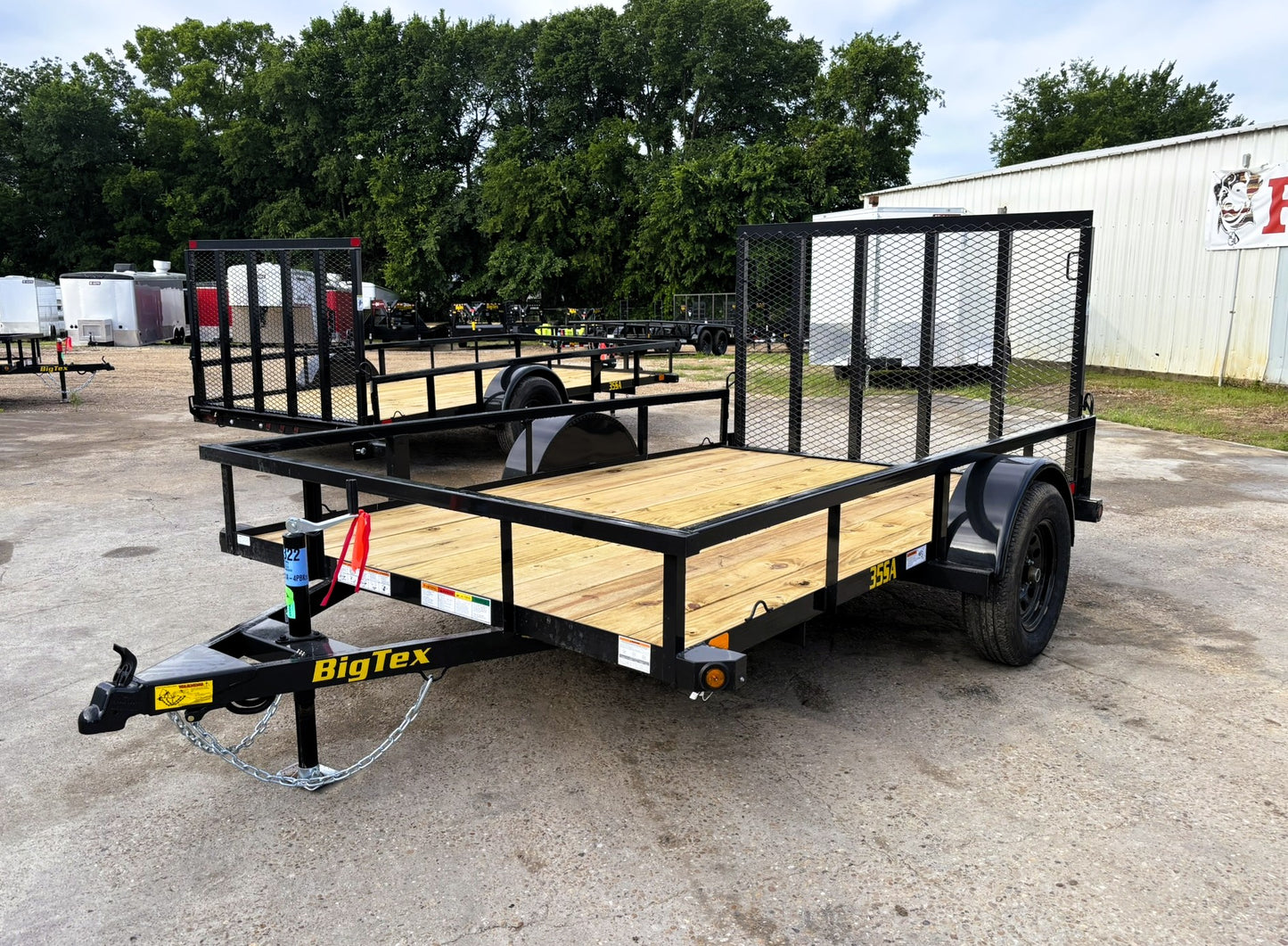 77" x 10' SA Utility Trailer Big Tex #35SA-10R1A-4PBK