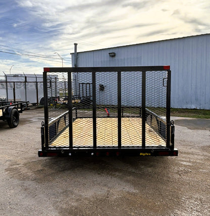 77" x 10' SA Utility Trailer Big Tex #35SA-10R1A-4PBK