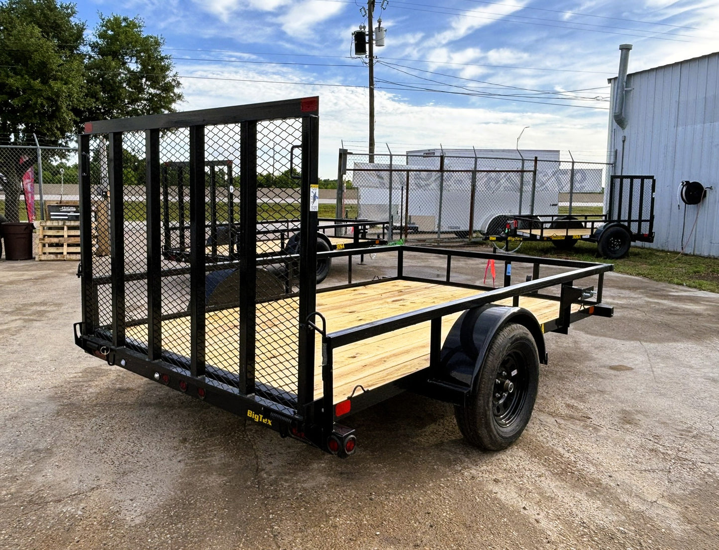 77" x 10' SA Utility Trailer Big Tex #35SA-10R1A-4PBK