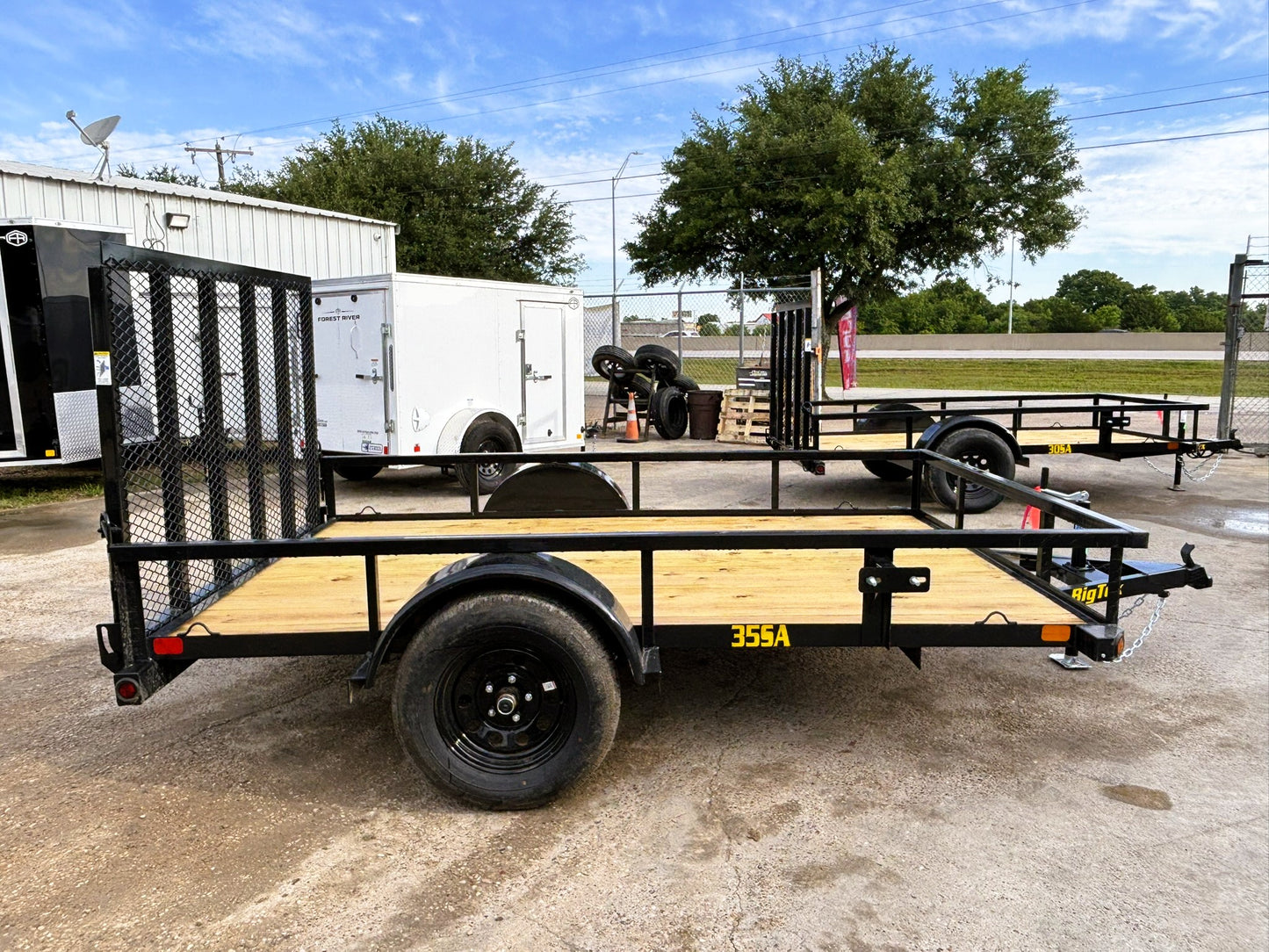 77" x 10' SA Utility Trailer Big Tex #35SA-10R1A-4PBK