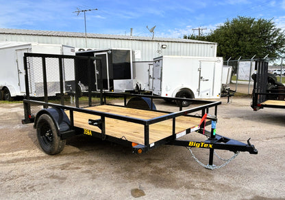 77" x 10' SA Utility Trailer Big Tex #35SA-10R1A-4PBK