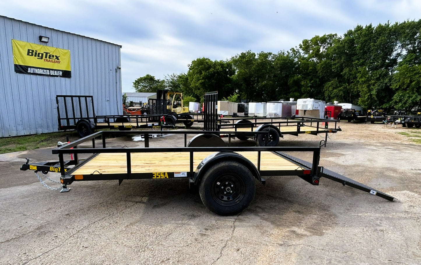 77" x 10' SA Utility Trailer Big Tex #35SA-10R1A-4PBK