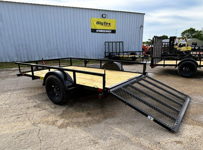 77" x 10' SA Utility Trailer Big Tex #35SA-10R1A-4PBK