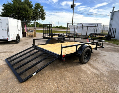 77" x 10' SA Utility Trailer Big Tex #35SA-10R1A-4PBK