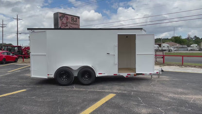 6'8" x 16' All-Steel Enclosed Trailer Cargo Delco #E716