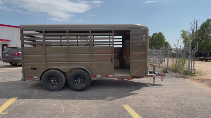 6' x 16' Cattle Stock Trailer Delco #S616