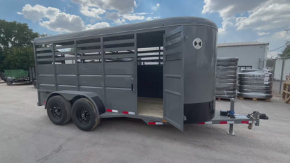 6' x 16' Cattle Stock Trailer Delco #S616