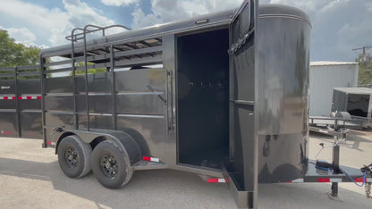 6' x 16' 3 Horse Slant Trailer Delco #H616