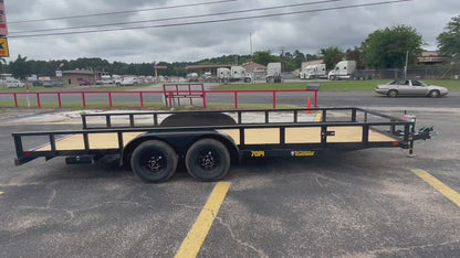 83" x 20' TA Utility Trailer Big Tex #70PI-20R1A-4PBK