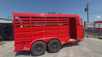 6' x 16' Cattle Stock Trailer Delco #S616
